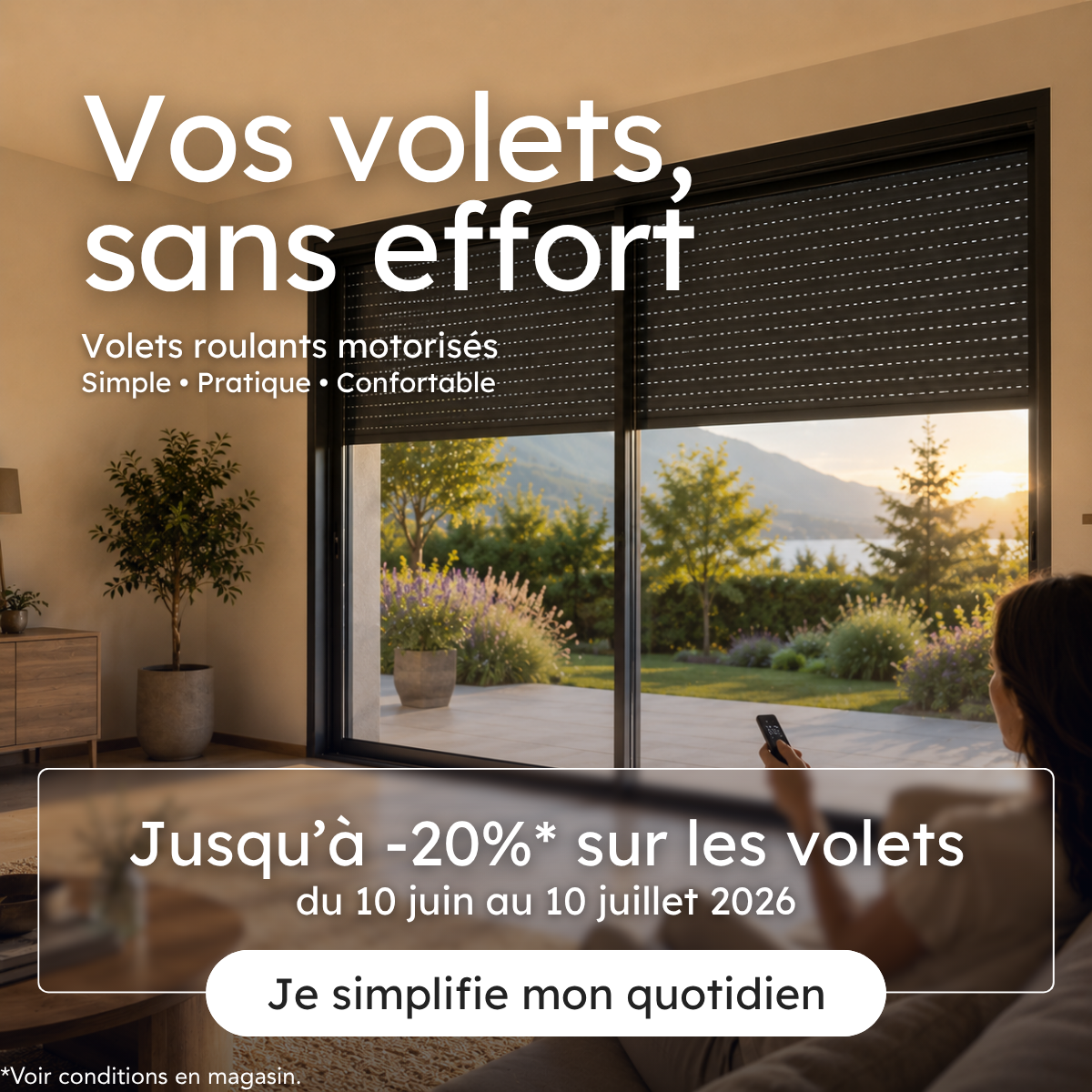 Volets roulants motoris&eacute;s pour simplifier le quotidien