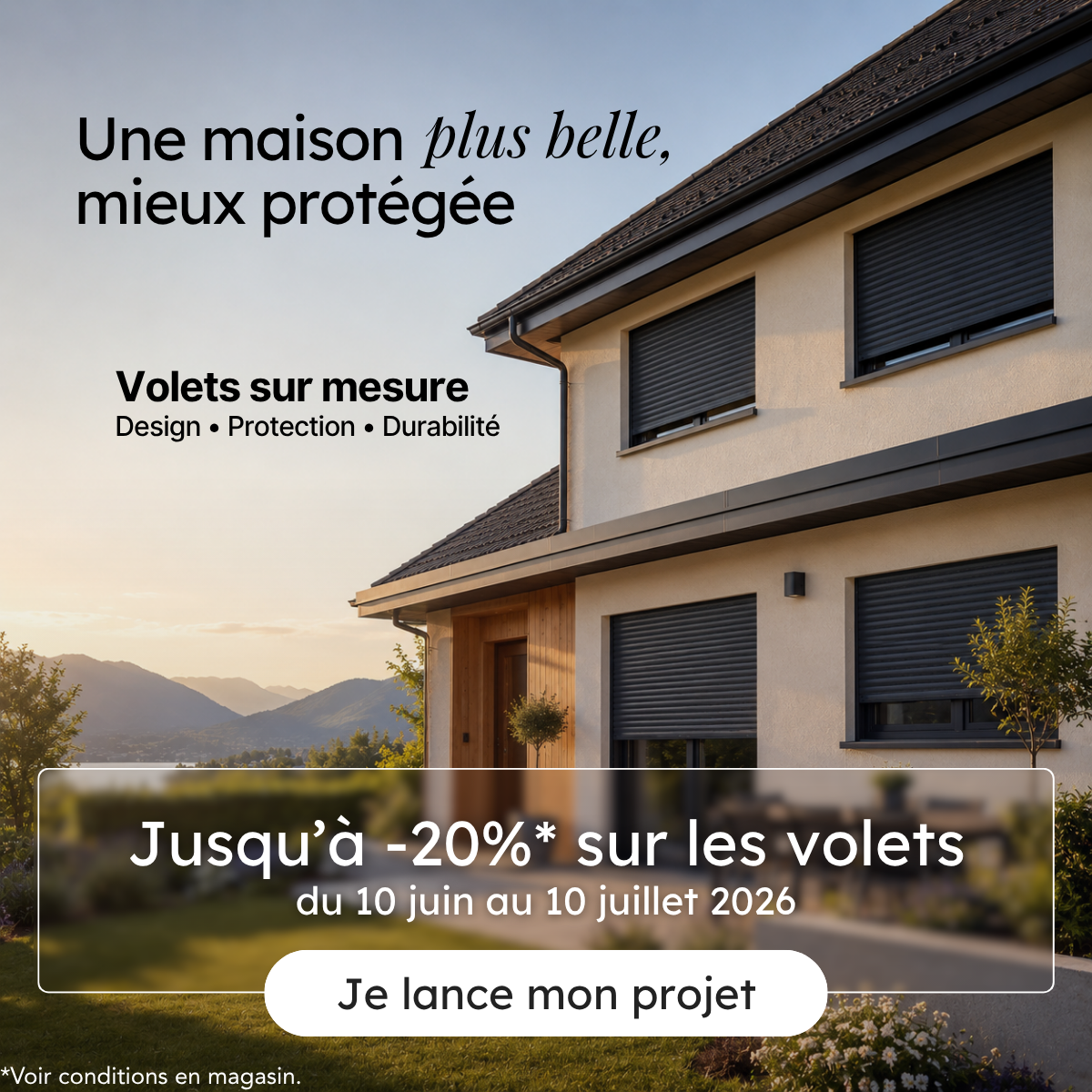 Volets sur mesure design, protection et durabilit&eacute;